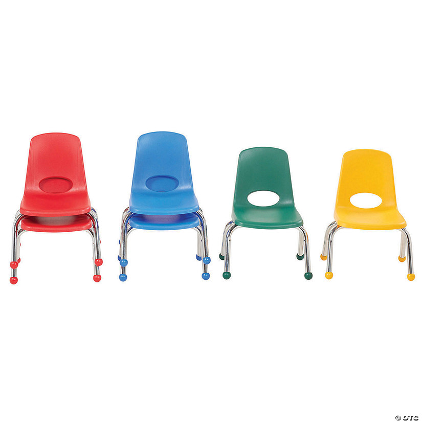 Factory Direct Partners 10 in Stack Chair with Ball Glides, 6-Piece Image