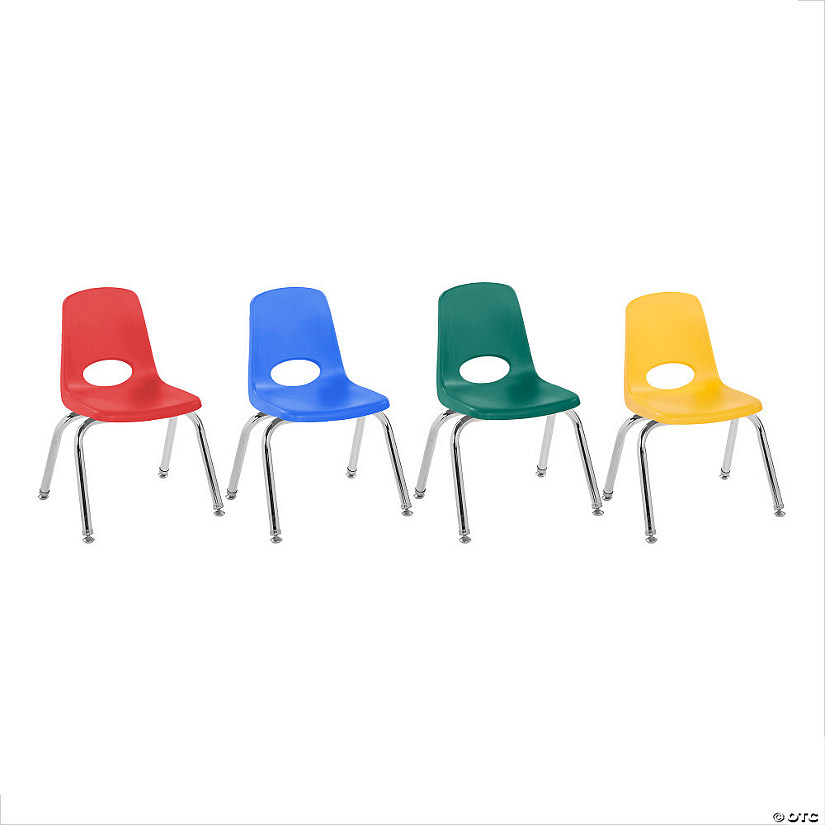 Factory Direct Partners 12 In Stack Chair With Swivel Glides, 4-Pack - Assorted Image