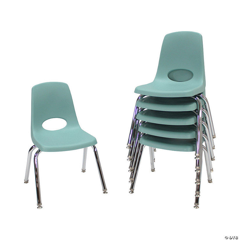 Factory Direct Partners 14 In Stack Chair With Swivel Glides, 6Pack