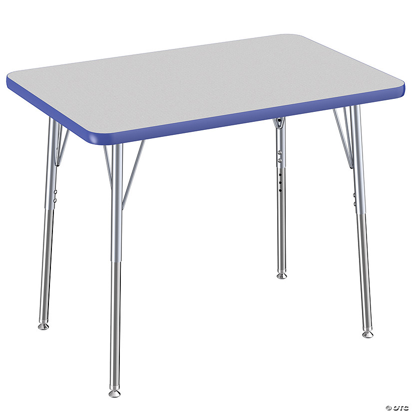 Factory Direct Partners 24 x 36 in Rectangle T-Mold Adjustable Activity Table with Standard Swivel Glide Legs Image