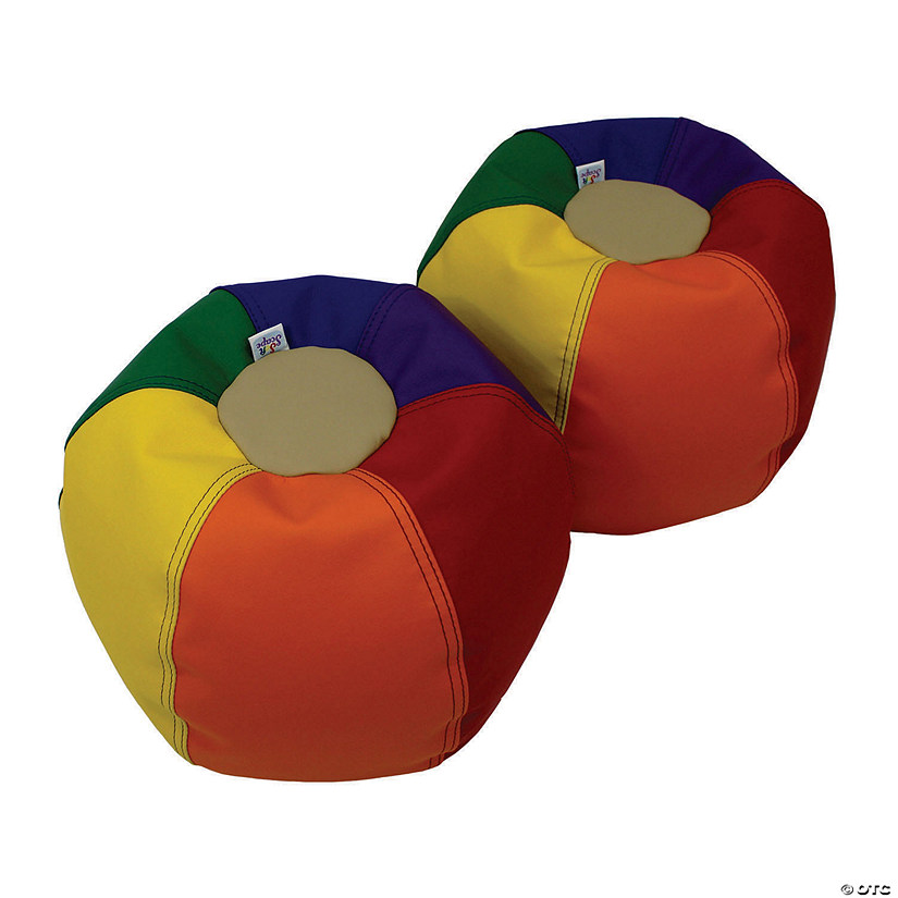 Factory Direct Partners SoftScape Bean Bag Chair Puffs 10 in Height, 2-Pack - Assorted Image