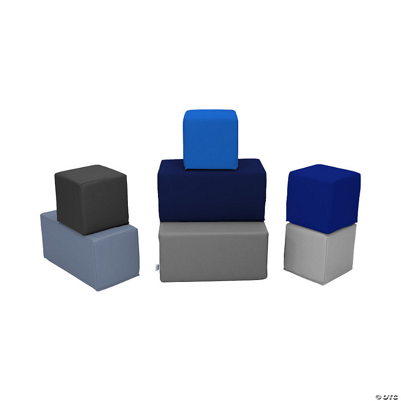 Factory Direct Partners Softscape Block Set, 7-Piece - Navy/Powder Blue Image