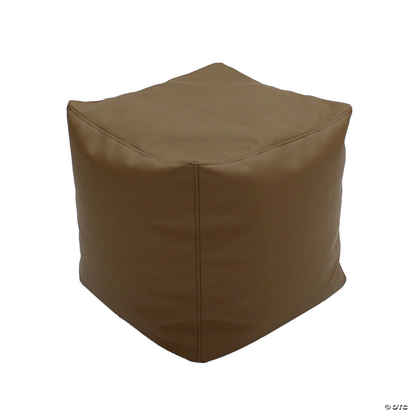 Factory Direct Partners SoftScape Square Bean Bag Pouf Chair- Chocolate Image
