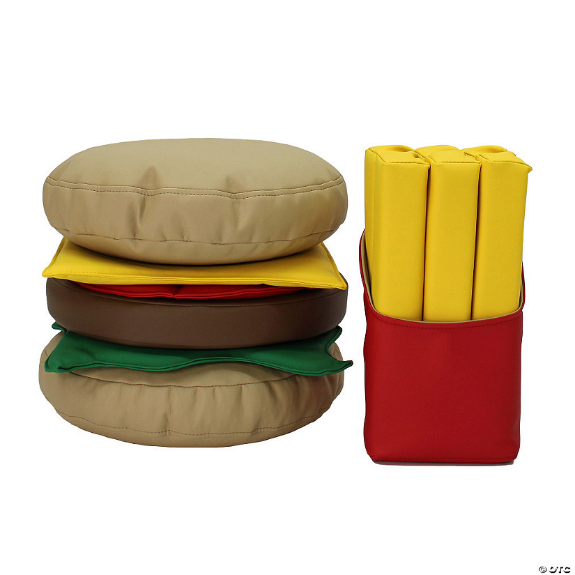 Factory Direct Partners Softscape Stack-A-Burger And Fries Play Set, 13-Piece - Assorted Image