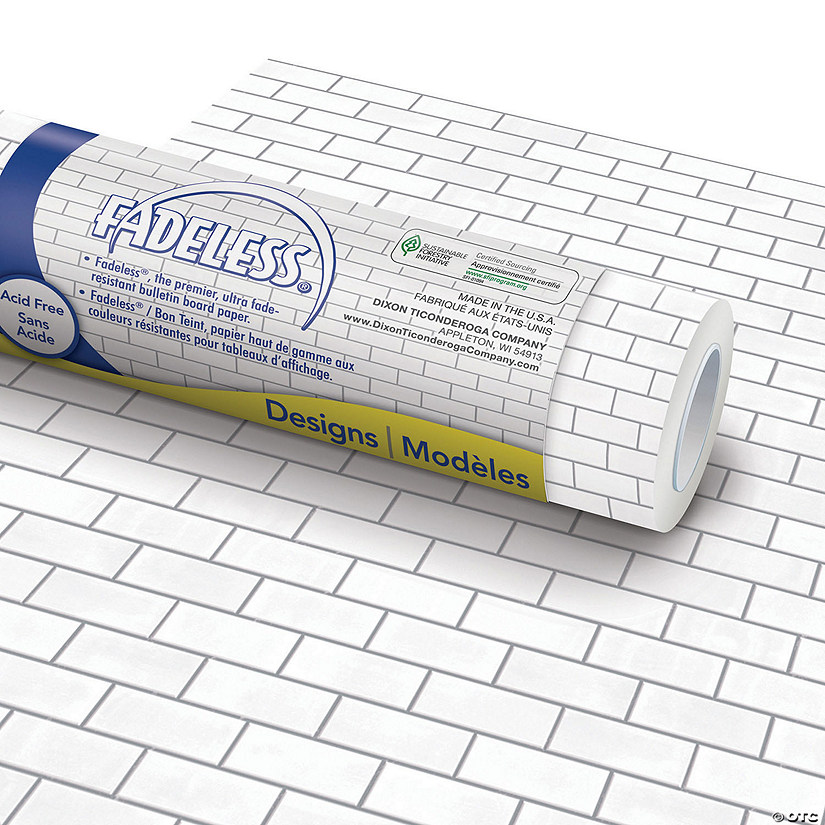 Fadeless Design Roll, 48" x 12', Subway Tile, 4 Rolls Image