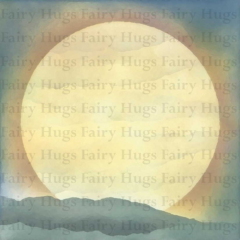 Fairy Hugs Backgrounds  6 x 6  Full Moon Image