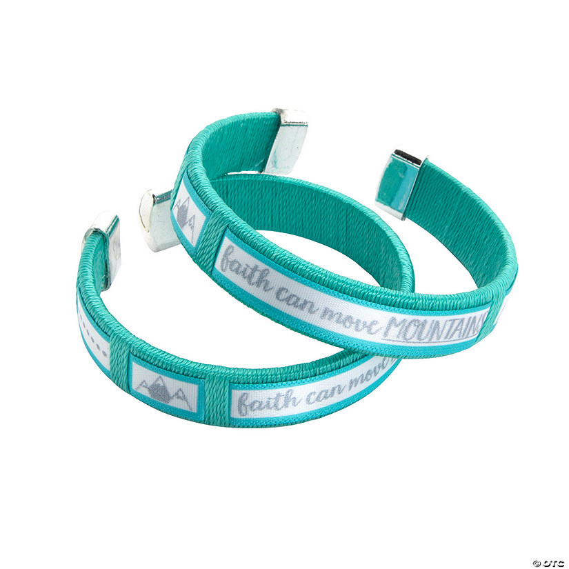 Faith Can Move Mountains Cuff Bracelets 12 Pc. Oriental Trading