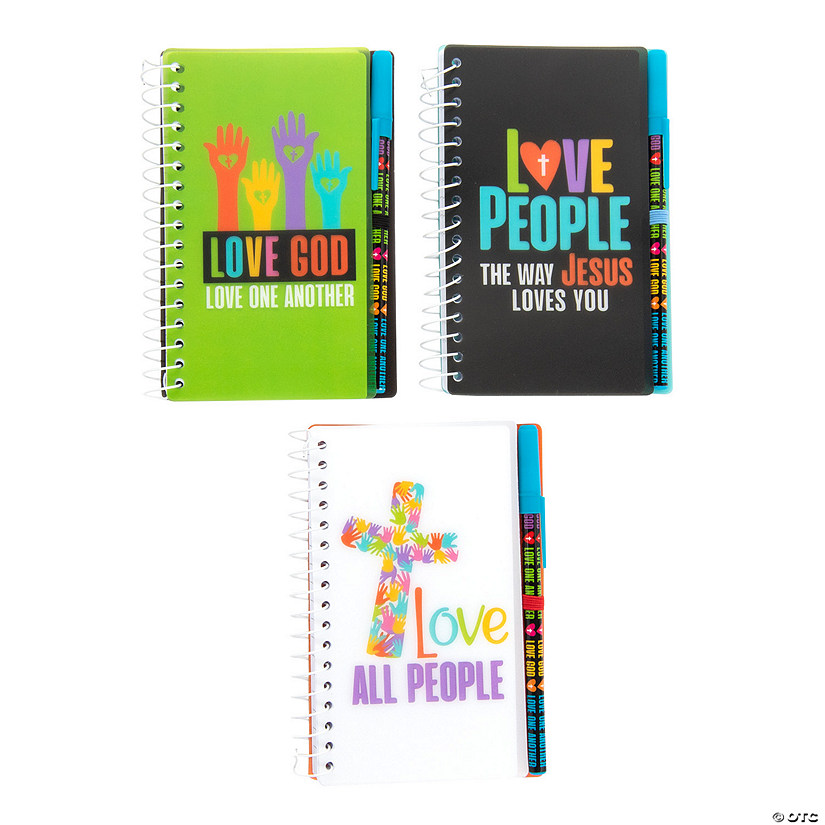 Faith Diversity Spiral Notebooks with Pen - 12 Pc. Image