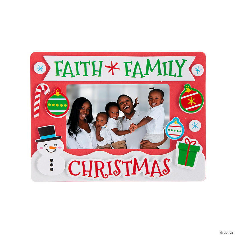 Faith Family Christmas Picture Frame Magnet Craft Kit - Makes 12 Image