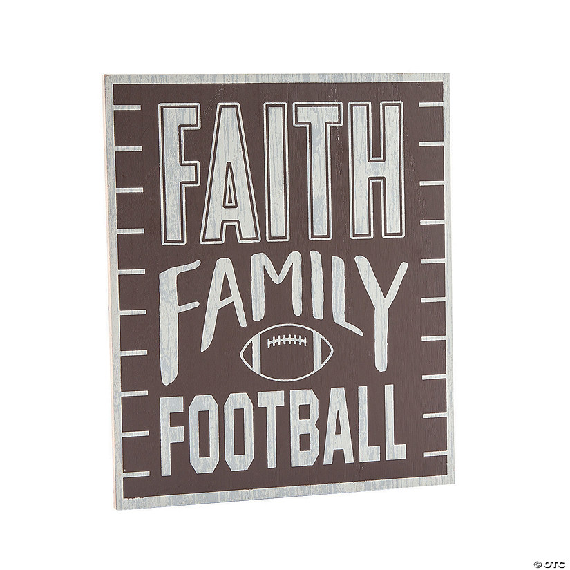 Faith Family Football Sign Image