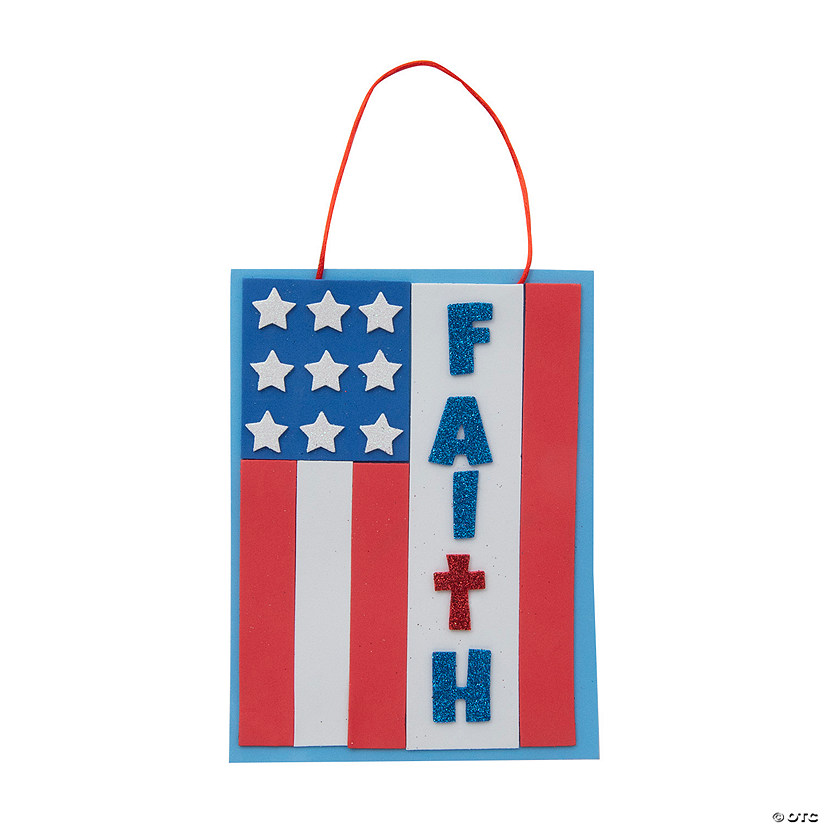 Faith Flag Sign Craft Kit - Makes 12 Image