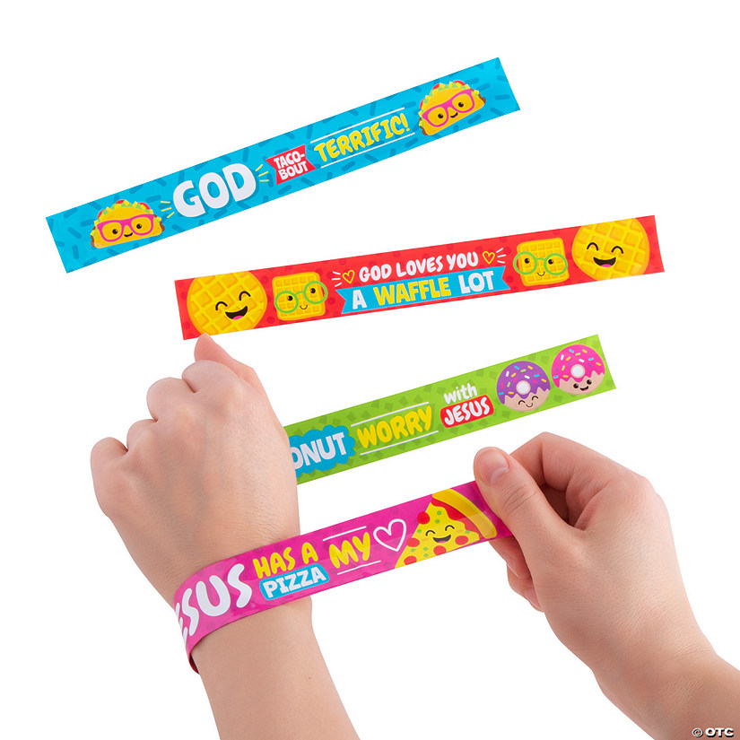 Faith Foods Slap Bracelets - 12 Pc. Image