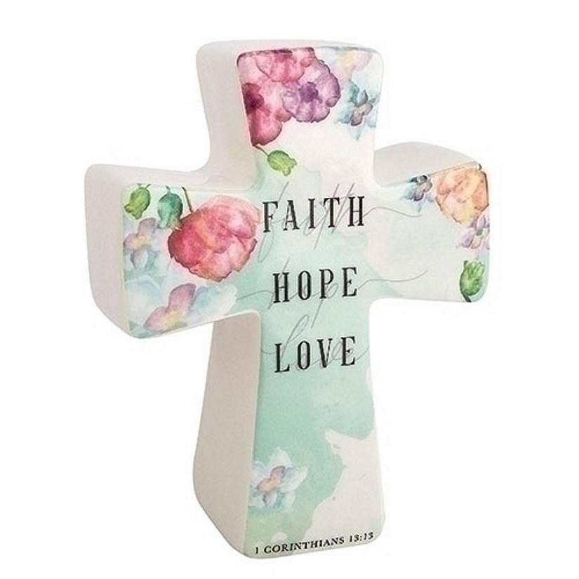 Faith Hope Love Blessings Cross 4.5 Inch Image