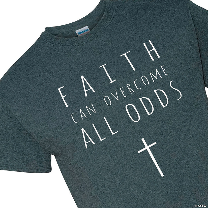 Faith Overcomes Adult's T-Shirt Image