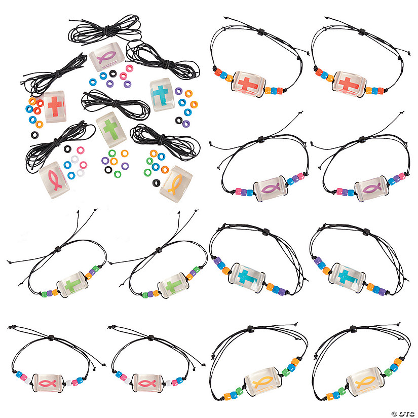 Faith Stone Bracelets Craft Kit Makes 12 Oriental Trading