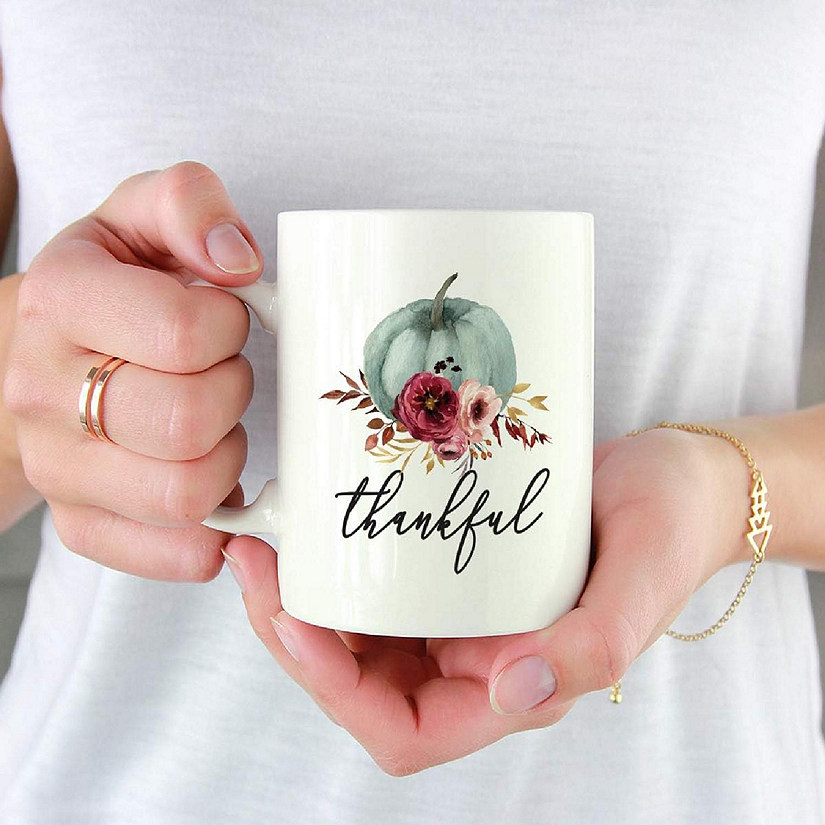Fall 11oz. Ceramic Mug, Thankful Image