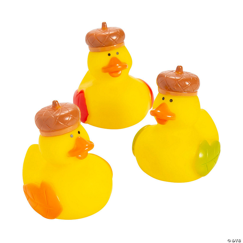 Fall Acorn Rubber Ducks - 12 Pc. Image