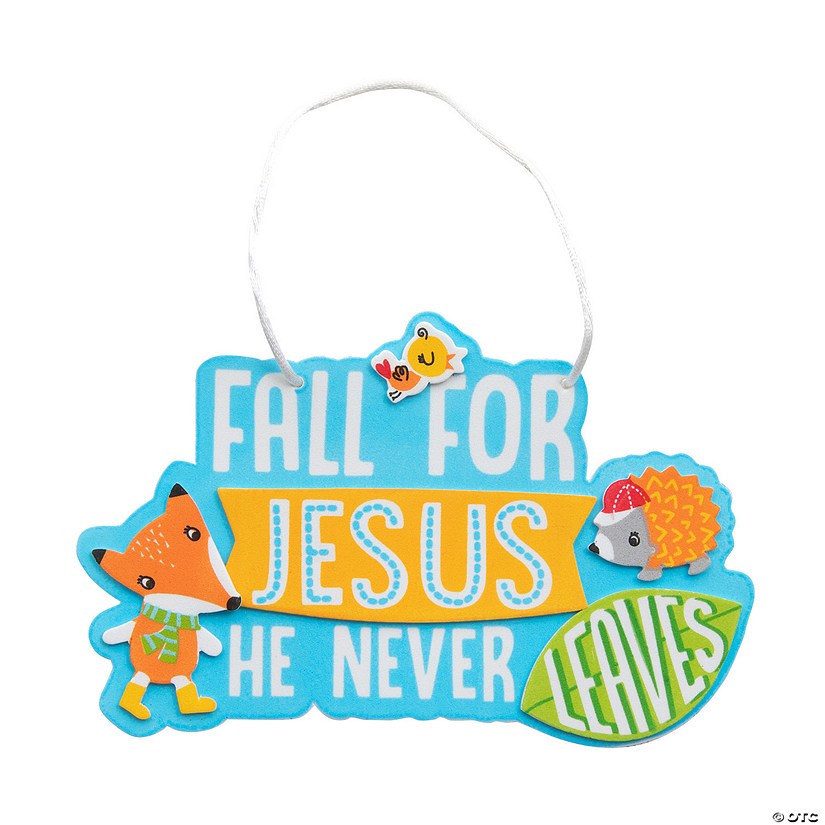 Fall for Jesus Animal Sign Craft Kit - Makes 12 Image