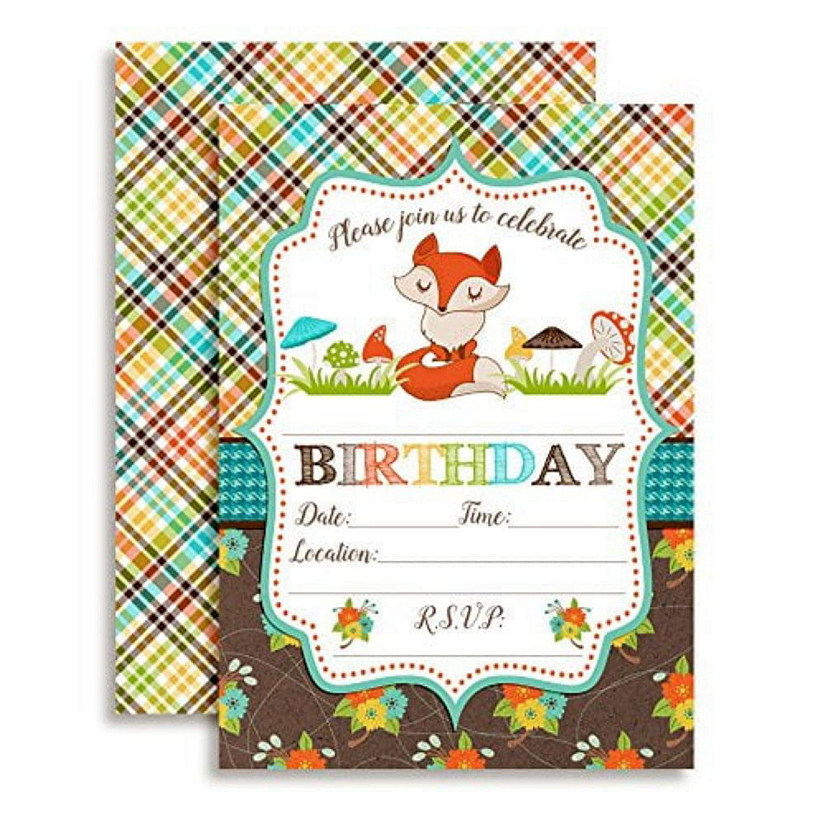 Fall Fox Invitations 40pc. by AmandaCreation Image