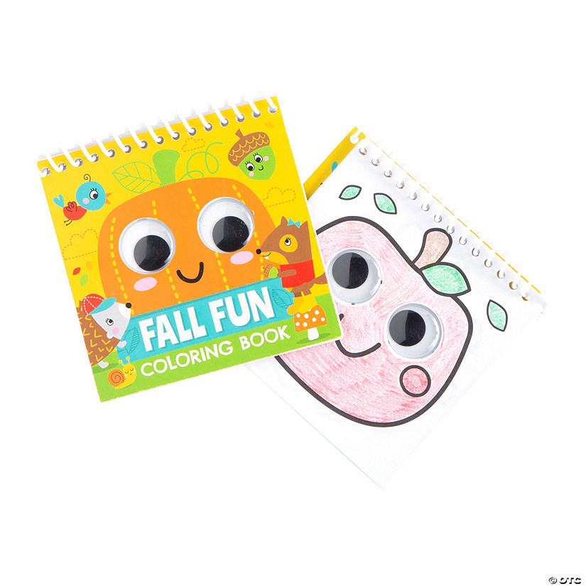 Fall Googly Eyes Coloring Books - 12 Pc. Image