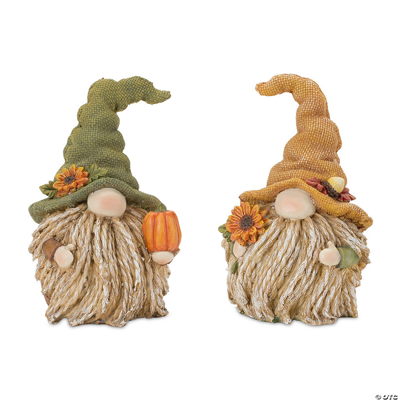Fall Harvest Gnome Figurine (Set Of 6) 5"H Resin Image
