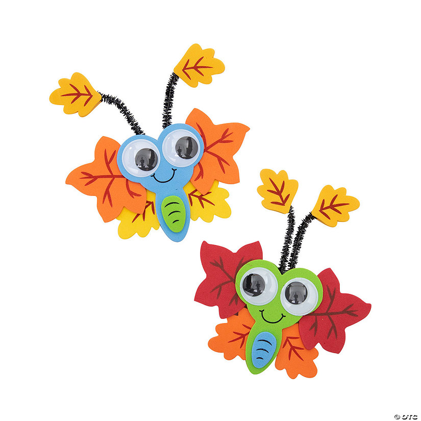 Fall Leaf Butterfly Magnet Craft Kit - Makes 12 Image