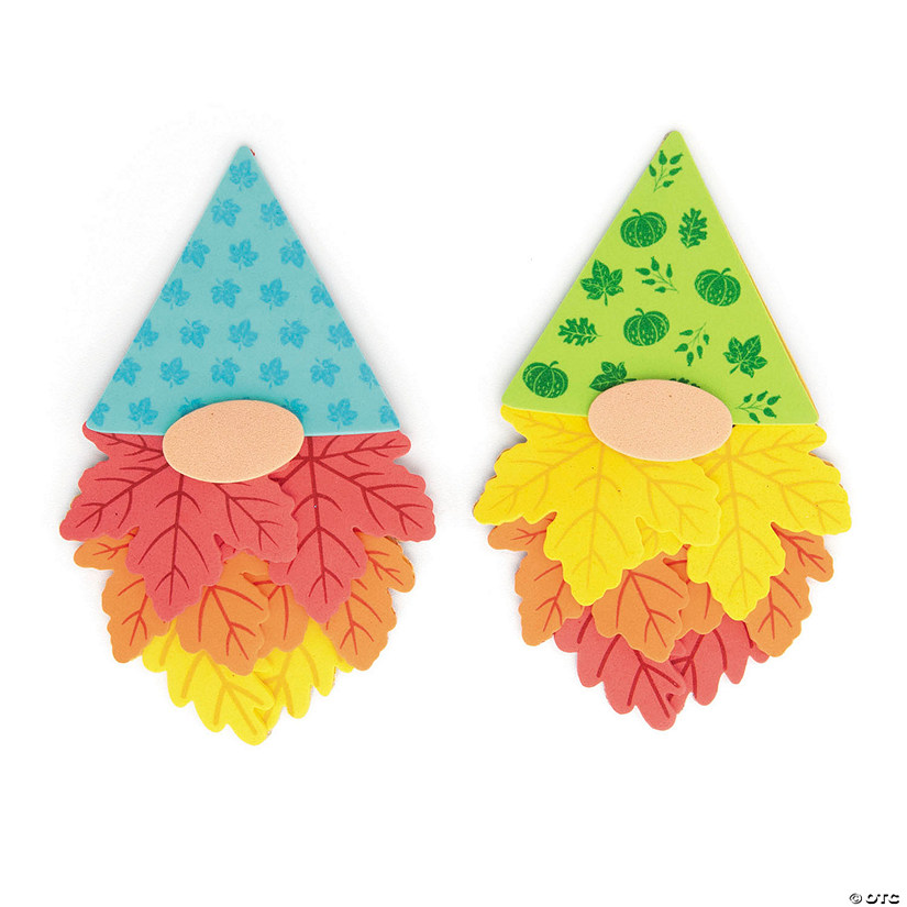 Fall Leafy Gnome Foam Magnet Craft Kit - Makes 12 Image