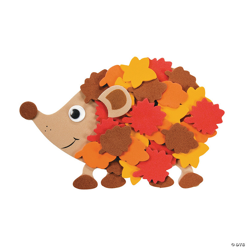 Fall Leafy Hedgehog Magnet Craft Kit - Makes 12 Image