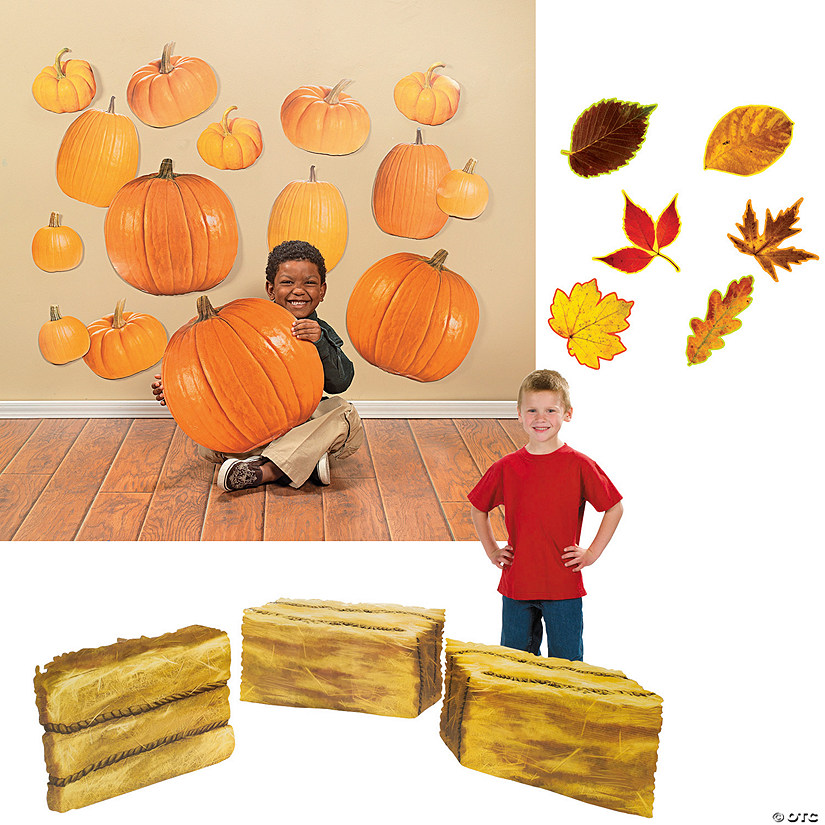 Fall Leaves & Pumpkins Classroom Decorating Kit - 101 Pc. Image
