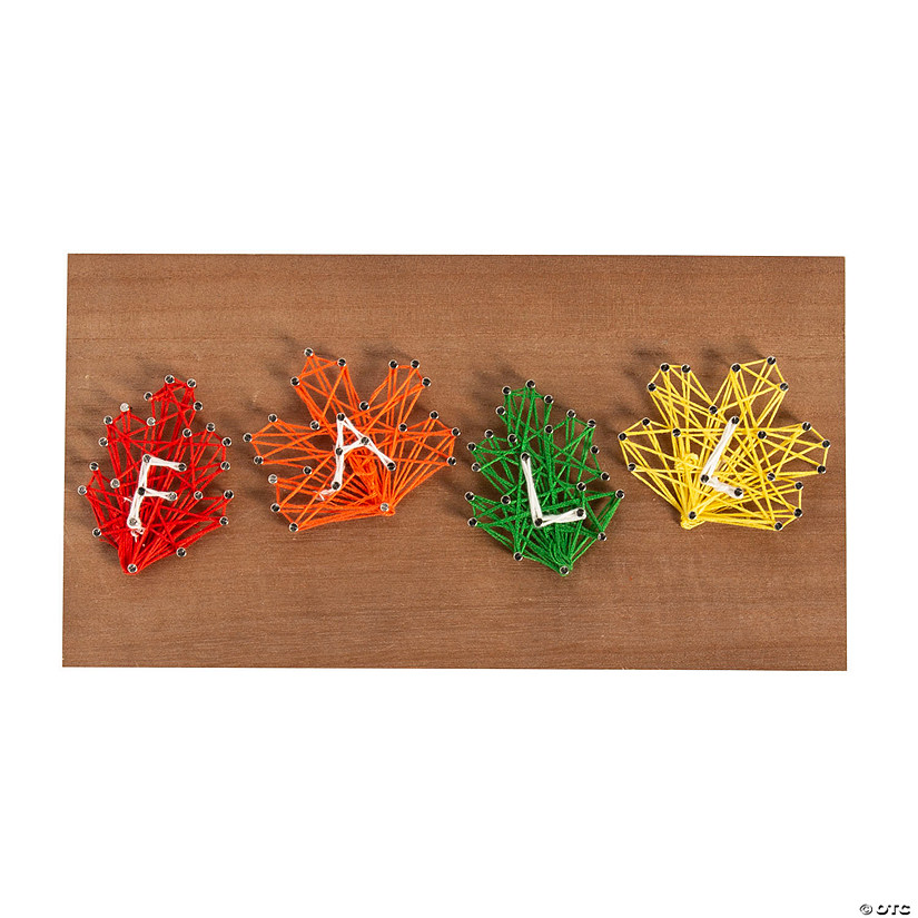 Fall Leaves String Art Craft - Makes 1 Image