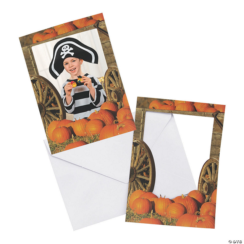 Fall Pumpkin Photo Cards - 24 Pc. Image