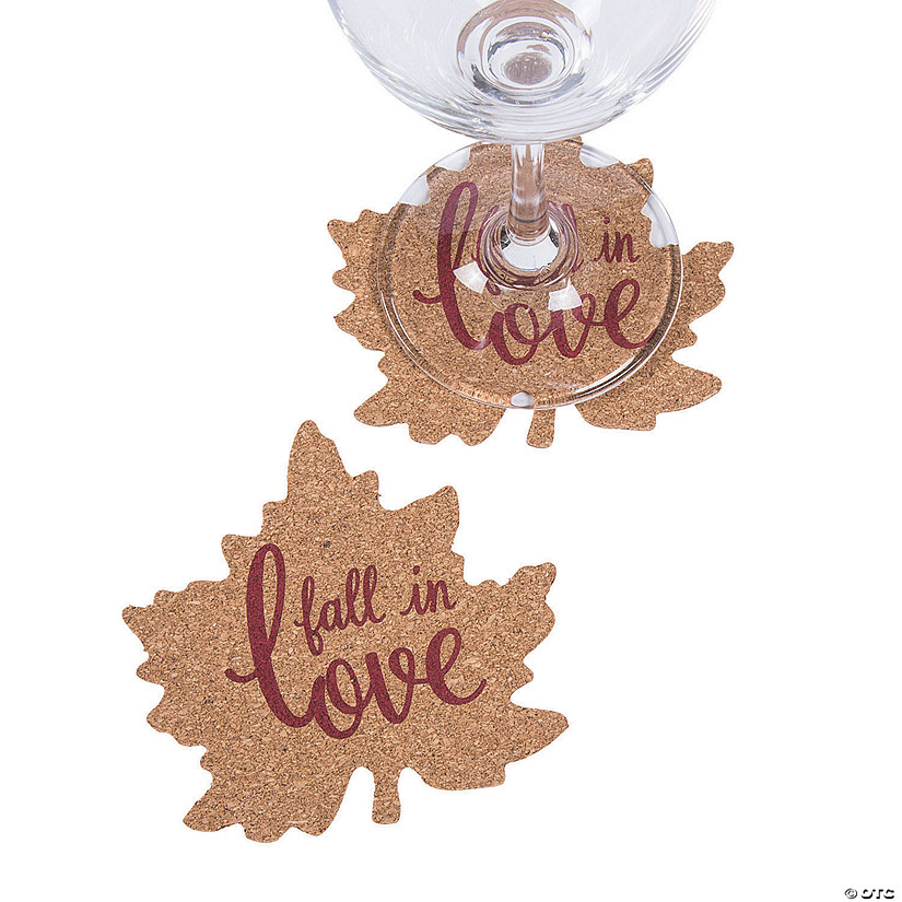 Fall Wedding Leaf Cork Coasters - 24 Pc. Image