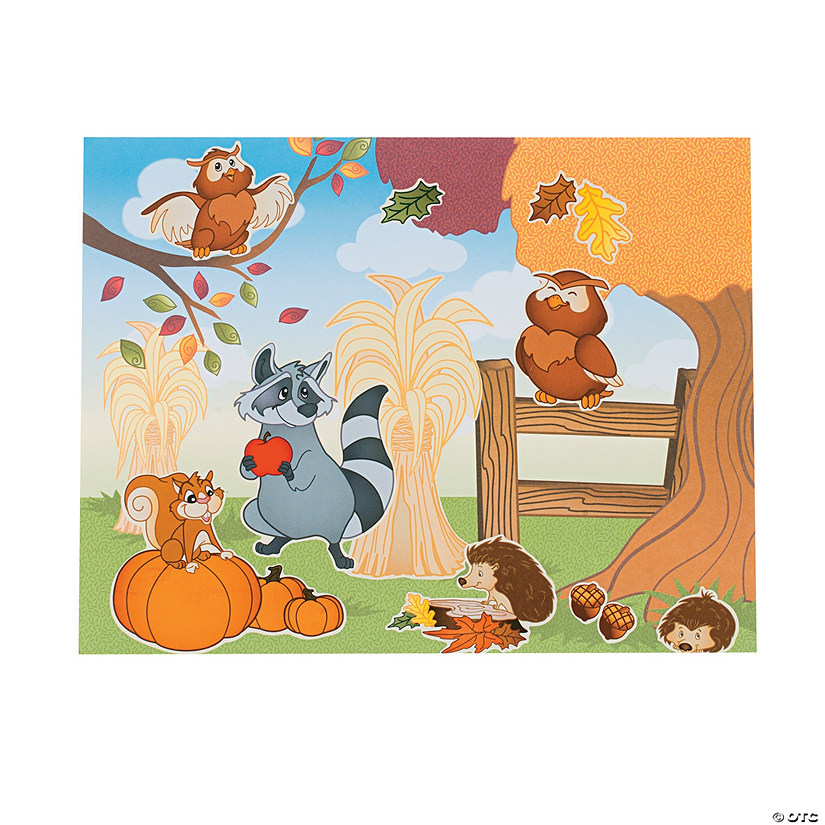 Fall Woodland Owl Sticker Scenes - 12 Pc. | Oriental Trading