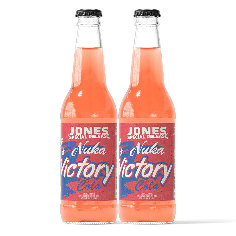 Fallout Jones Soda 12oz Nuka-Cola Victory Peach Mango Drink Set of 2 Image
