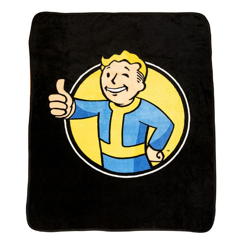 Fallout Vault Boy Lightweight Fleece Throw Blanket  45 x 60 Inches Image