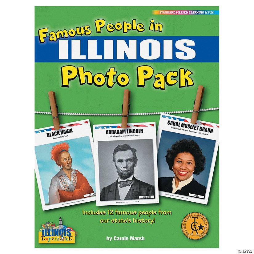 Famous People from My State's History Photo Pack - Illinois - 12 Pc. Image