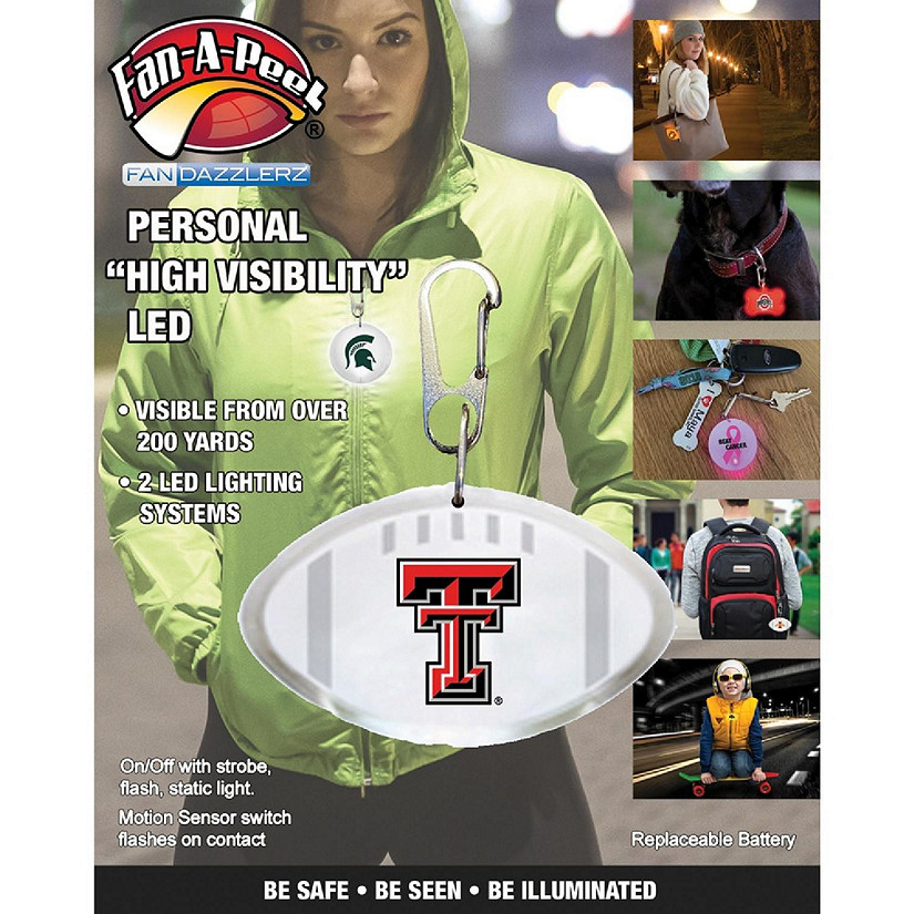 Fan-A-Peel - White - Texas Tech Motion-Activated Night Safety Light! Image