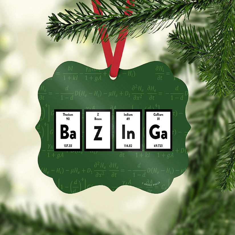 Fancy Frame Metal Ornament Bazinga Image