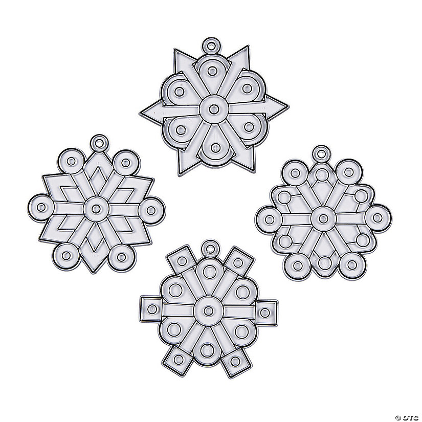Fancy Snowflake Suncatchers - 24 Pc. Image