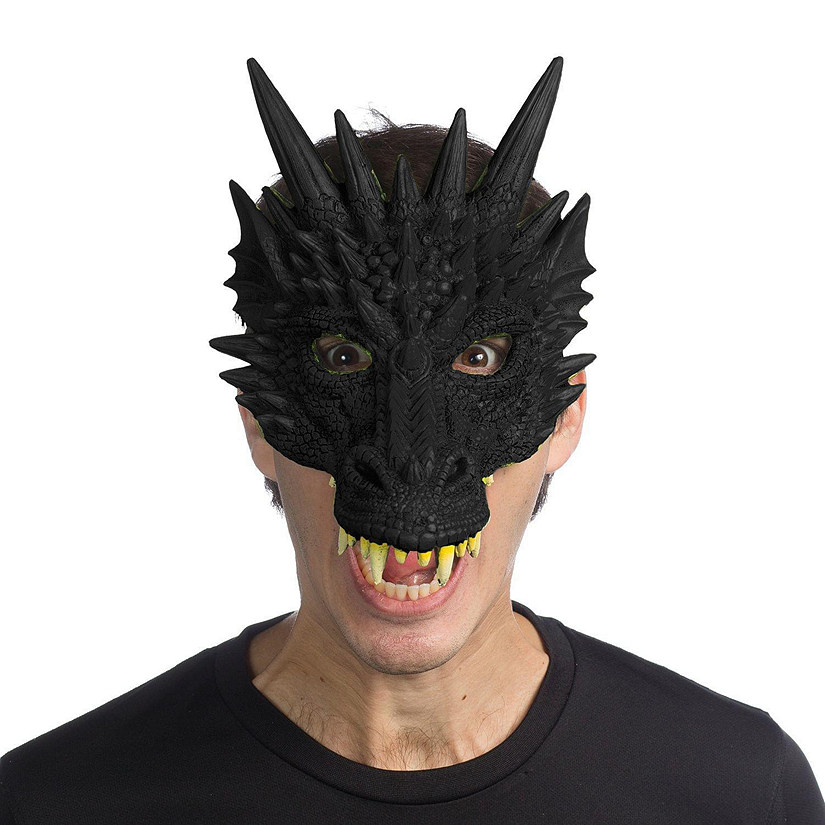 Fantasy Dragon Adult Costume Latex Half Mask Image