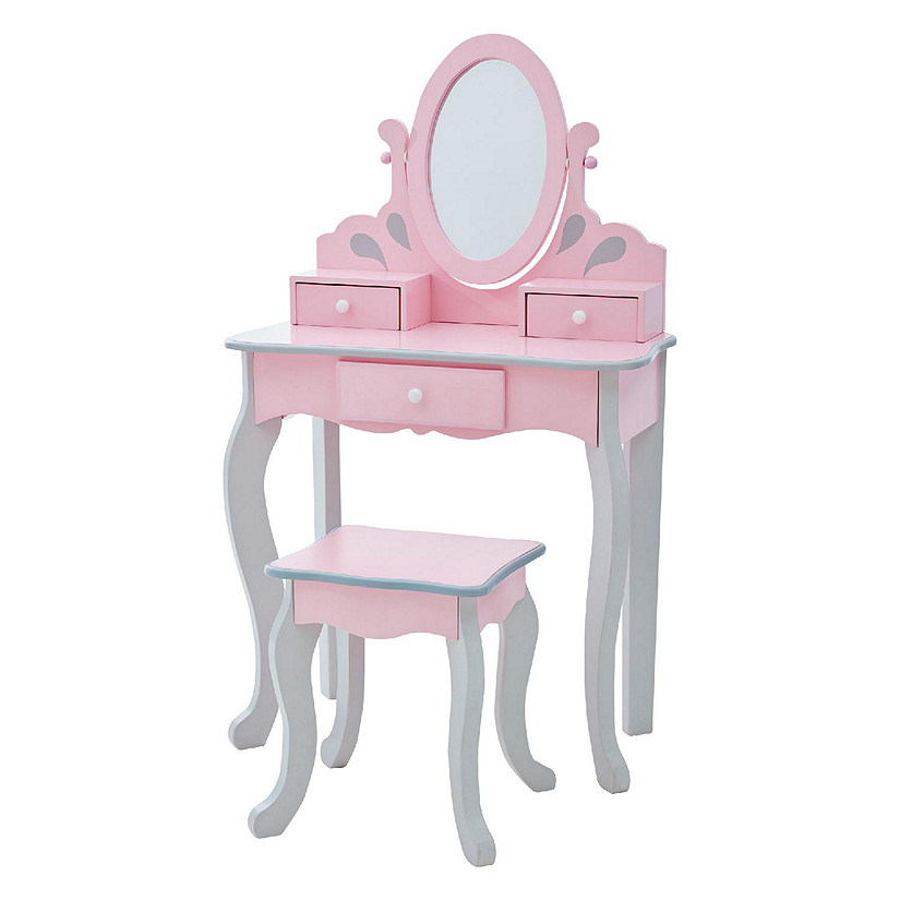Fantasy Fields - Little Princess Rapunzel Play Vanity Set - Pink / Grey Image