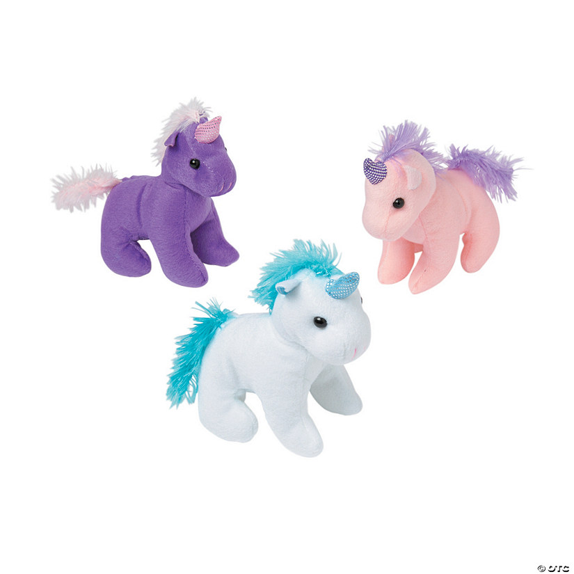 Fantasy Stuffed Unicorns - 12 Pc. Image