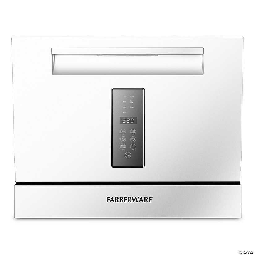 Farberware Professional 6-Piece Countertop Dishwasher, White Image