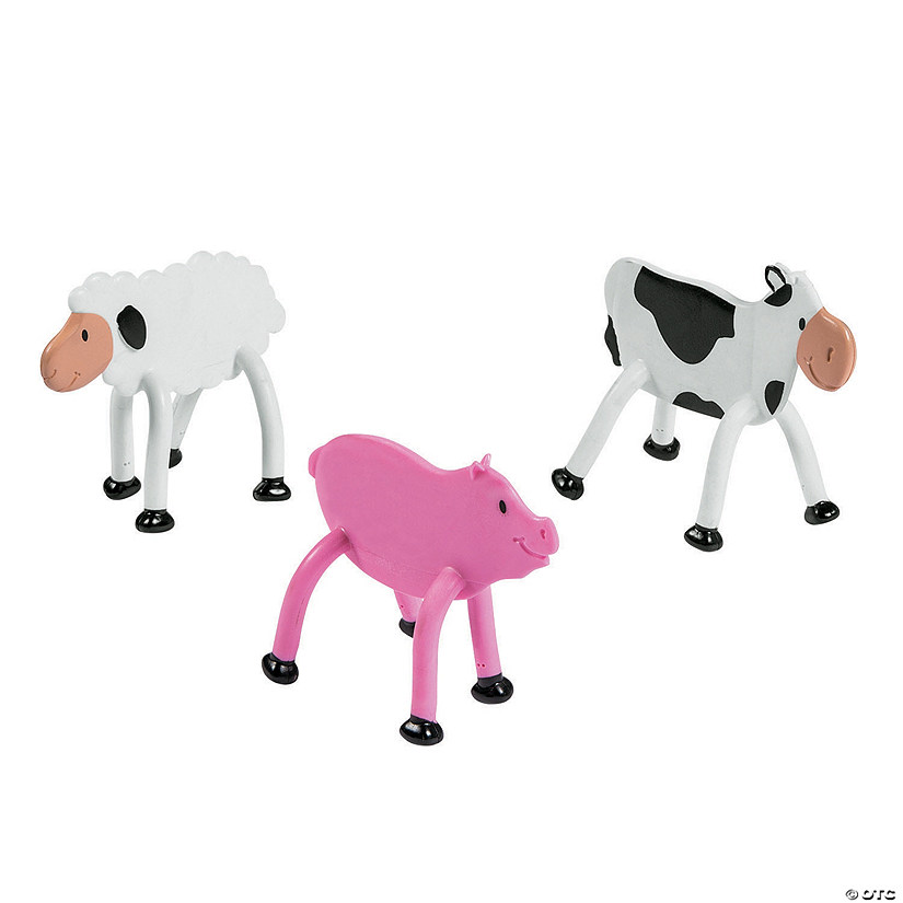 Farm Animal 3D Bendables - 24 Pc. Image
