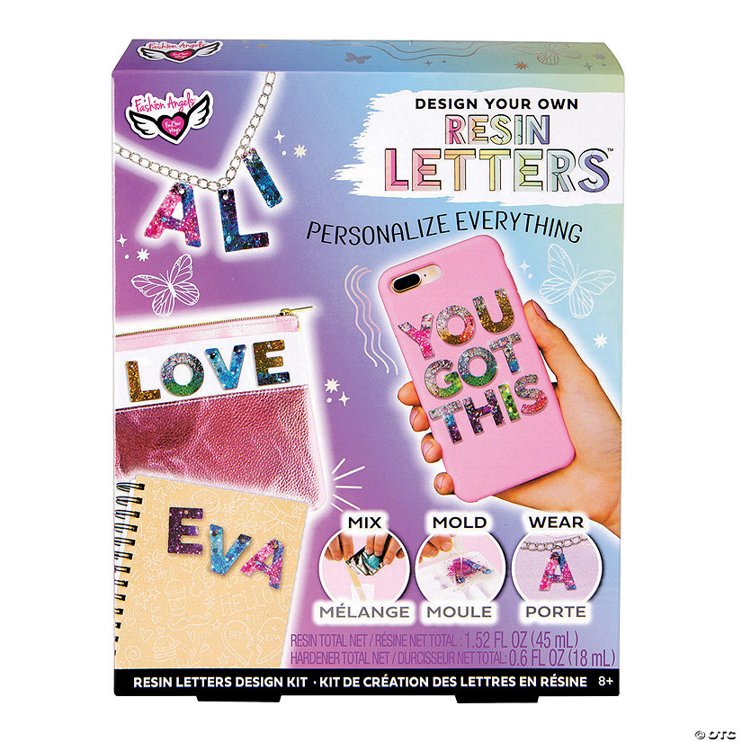 Fashion Angels<sup>&#174;</sup> Find Your Wings Design Your Own Resin Letters&#8482; Kit - 56 Pc. Image