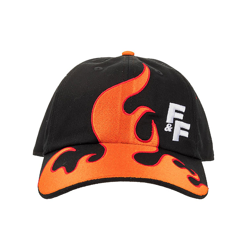 Fast &amp; Furious Embroidered Flames Black Adjustable Hat Image