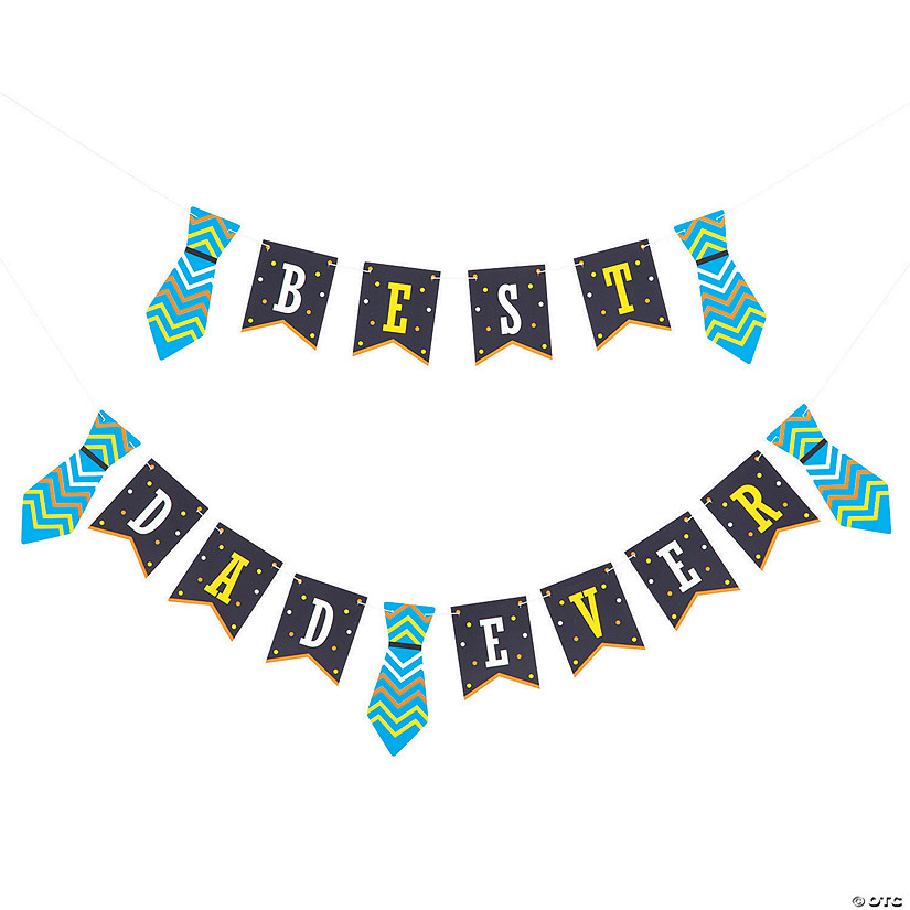 Father&#8217;s Day Best Dad Ever Garland - 2 Pc. Image
