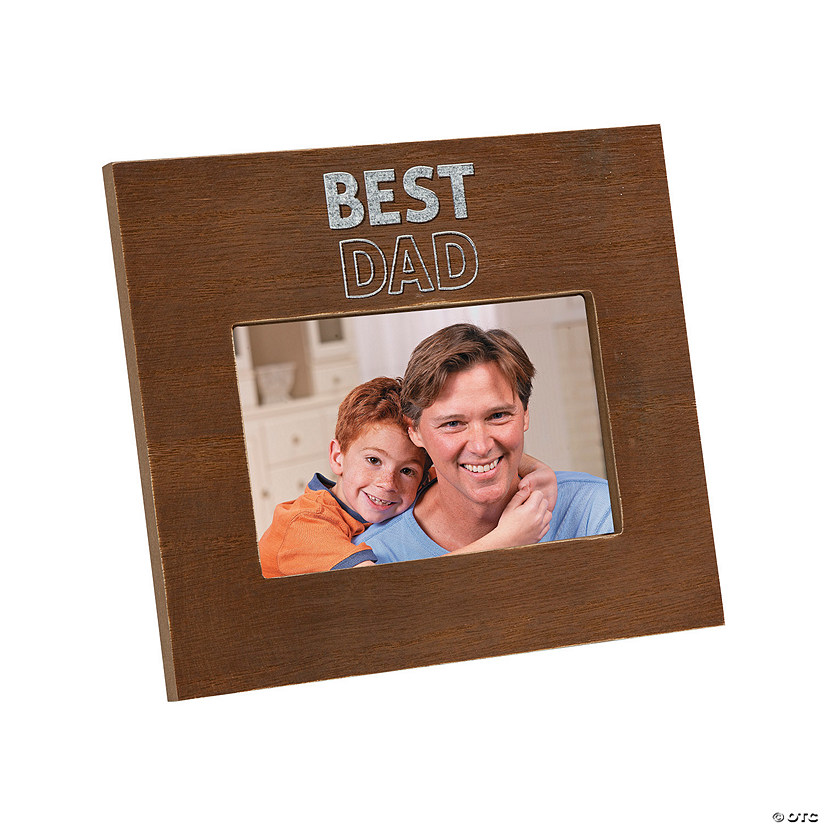 Father&#8217;s Day Best Dad Picture Frame with Easel Image
