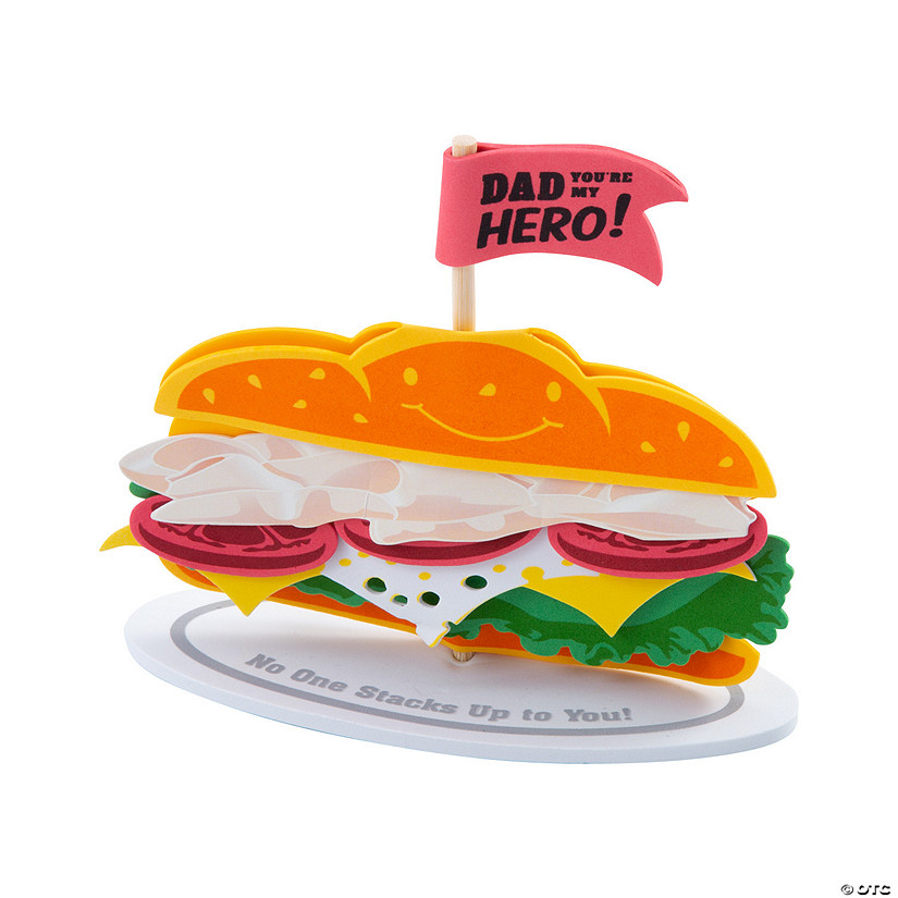 Father&#8217;s Day Dad You&#8217;re My Hero Sandwich Craft Kit - Makes 12 Image
