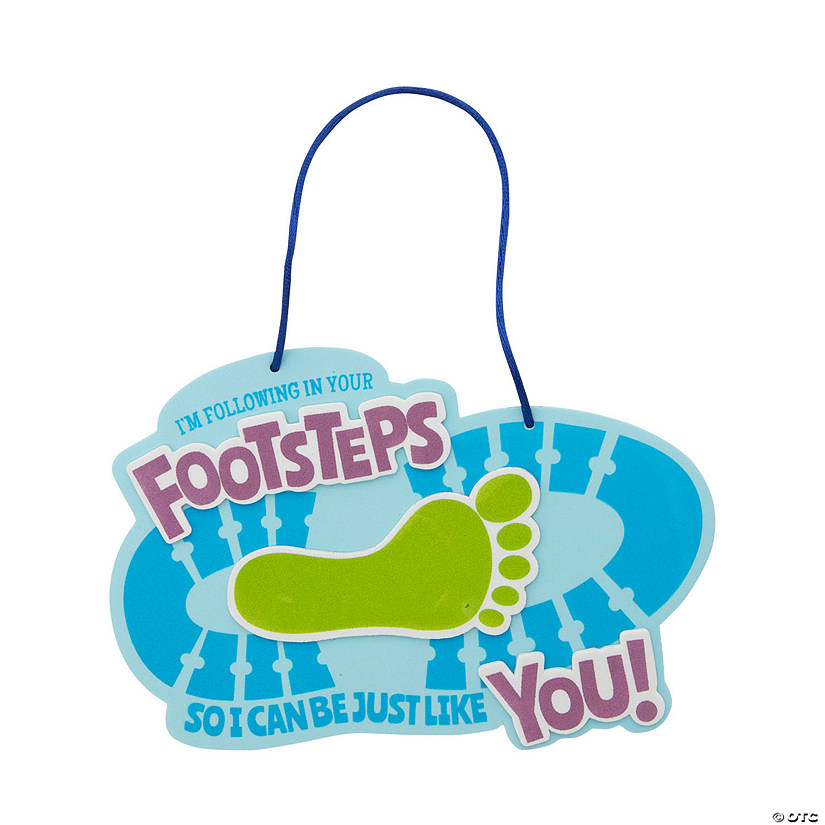 Father&#8217;s Day Footprint Sign Craft Kit - Makes 12 Image